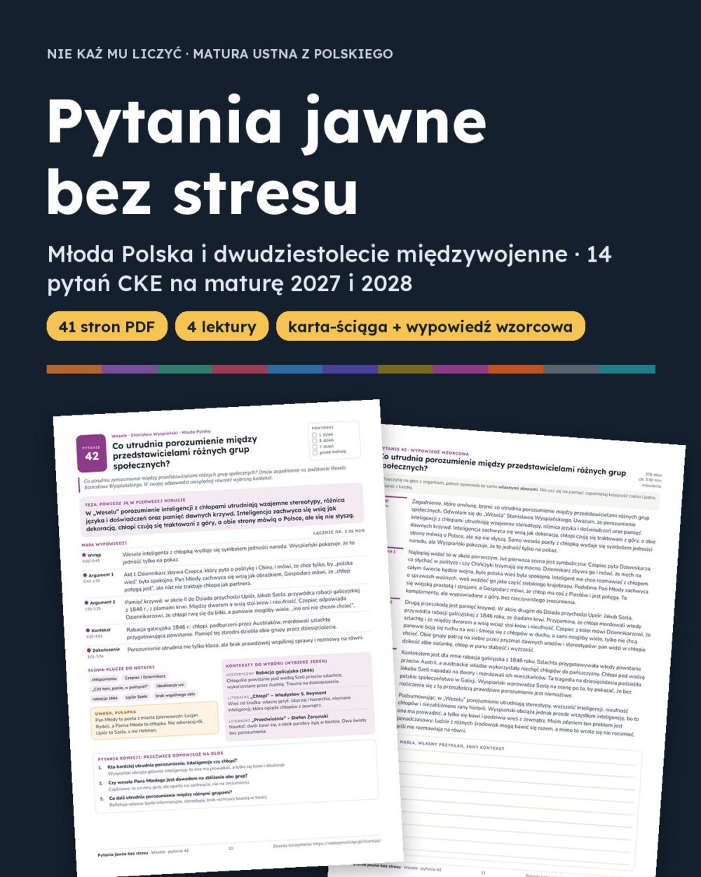 Pytania jawne 2027–2028: Młoda Polska i 20-lecie, 14 pytań — okładka