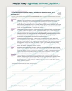 Pytania jawne 2027–2028: Młoda Polska i 20-lecie, 14 pytań — podgląd karty, wypowiedź wzorcowa do pytania 42