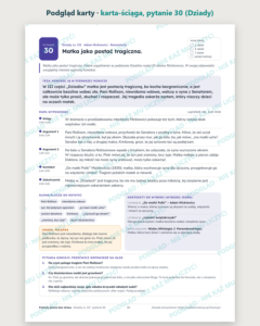 Pytania jawne matura ustna 2029–2031 — podgląd karty, karta-ściąga do nowego pytania 30: teza, mapa wypowiedzi, konteksty i pytania komisji