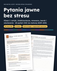 Pytania jawne 2029–2031, klasa 1: antyk–oświecenie, 20 pytań — okładka
