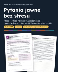 Pytania jawne 2029–2031, klasa 3: Młoda Polska i 20-lecie, 15 pytań — okładka