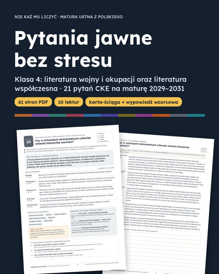 Pytania jawne 2029–2031, klasa 4: wojna i współczesność, 21 pytań — okładka