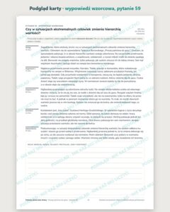 Pytania jawne 2029–2031, klasa 4: wojna i współczesność, 21 pytań — podgląd karty, wypowiedź wzorcowa do pytania 59
