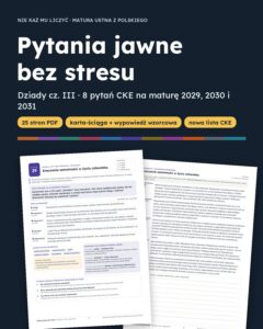 Pytania jawne 2029–2031: Dziady cz. III – 8 opracowań — okładka