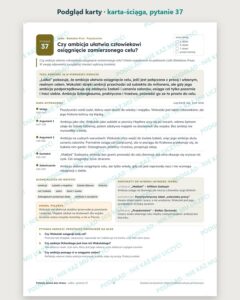 Pytania jawne 2029–2031: Lalka – 7 opracowań — podgląd karty, karta-ściąga do pytania 37: teza, mapa wypowiedzi, konteksty i pytania komisji