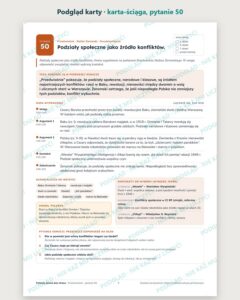 Pytania jawne 2029–2031: Przedwiośnie – 6 opracowań — podgląd karty, karta-ściąga do pytania 50: teza, mapa wypowiedzi, konteksty i pytania komisji