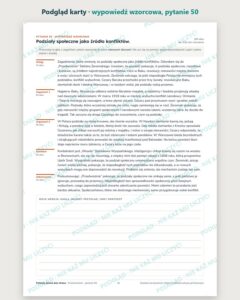 Pytania jawne 2029–2031: Przedwiośnie – 6 opracowań — podgląd karty, wypowiedź wzorcowa do pytania 50