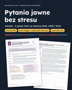 Pytania jawne 2029–2031: Wesele – 5 opracowań — okładka