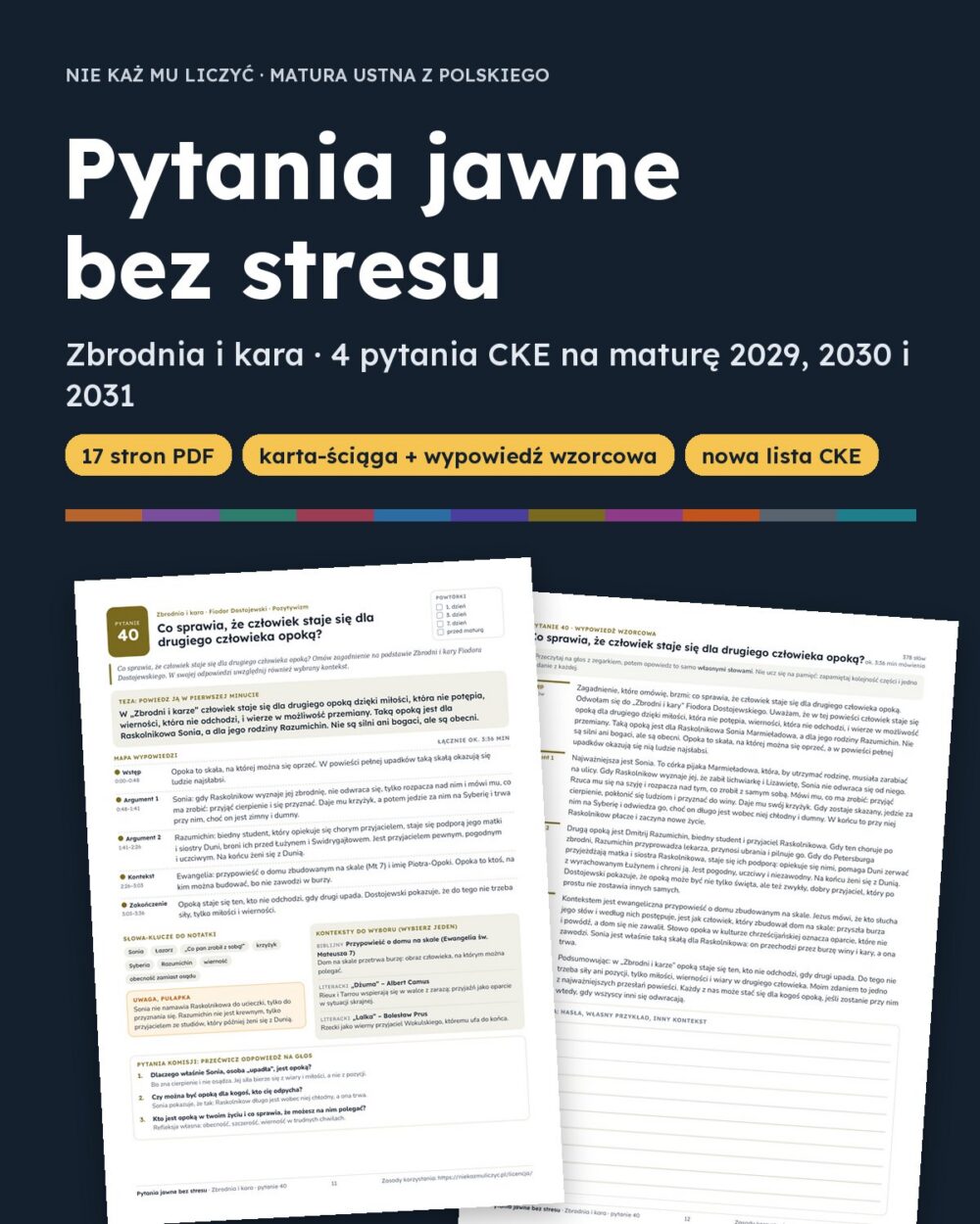 Pytania jawne 2029–2031: Zbrodnia i kara – 4 opracowania — okładka