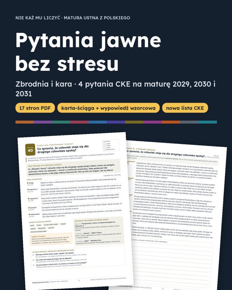 Pytania jawne 2029–2031: Zbrodnia i kara – 4 opracowania — okładka