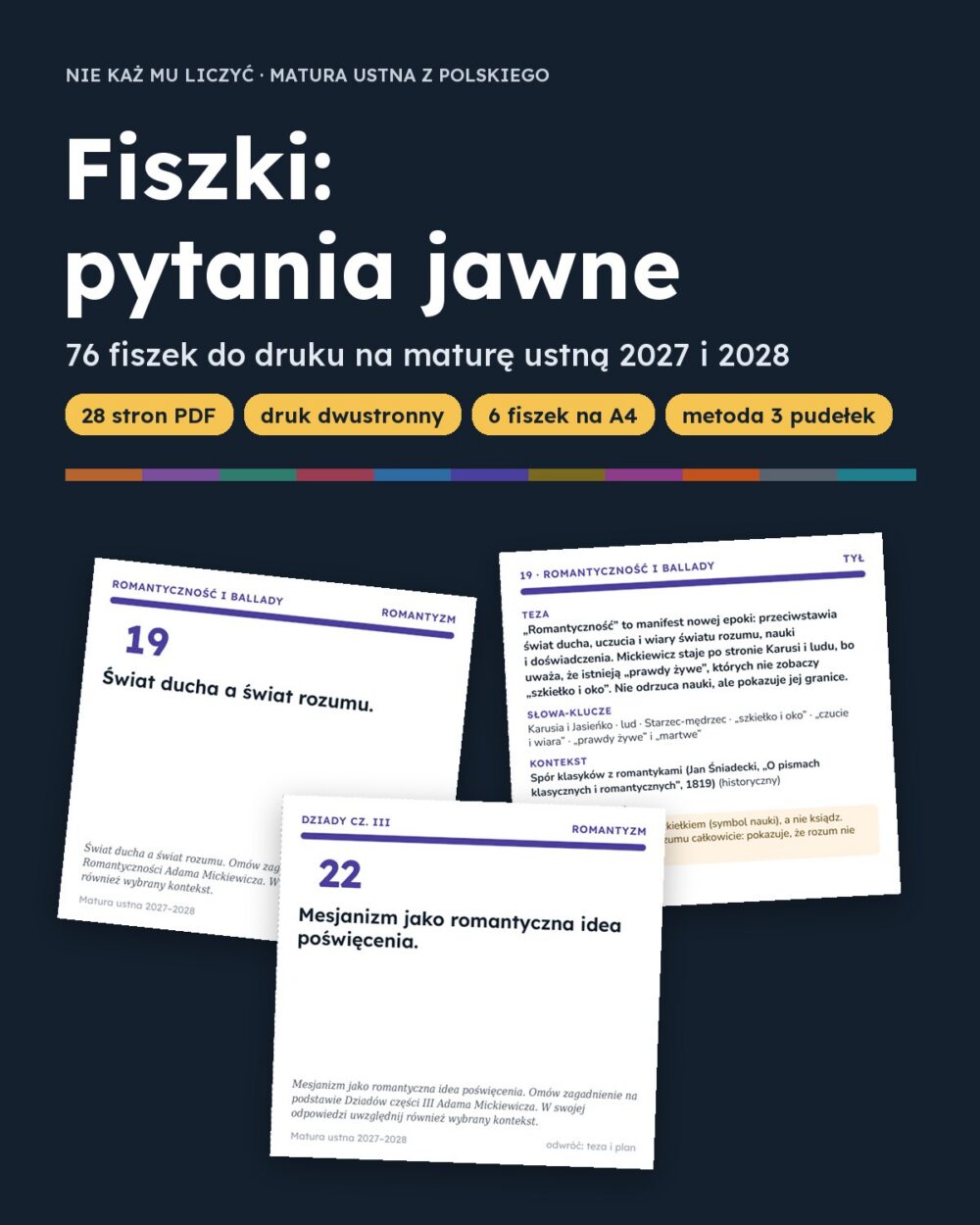 Fiszki: pytania jawne 2027–2028 – 76 fiszek do druku — okładka