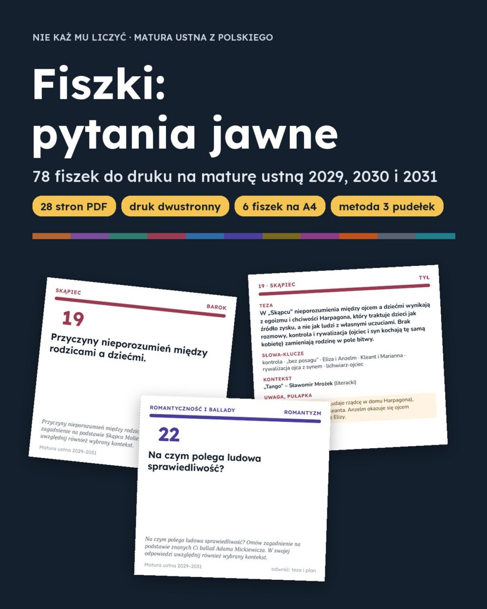 Fiszki: pytania jawne 2029–2031 – 78 fiszek do druku — okładka