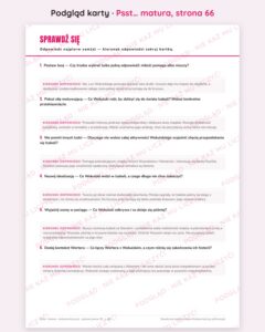 Psst… matura, tom 1 i tom 2: 76 pytań jawnych 2027–2028 — podgląd karty, strona 66