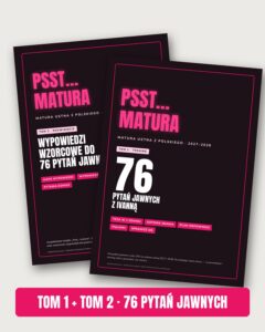 Psst… matura, tom 1 i tom 2: 76 pytań jawnych 2027–2028 — okładka