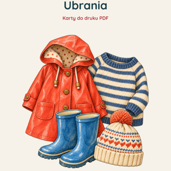 Ruchomy alfabet: Ubrania — okładka materiału do druku