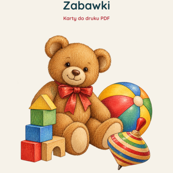 Ruchomy alfabet: Zabawki — okładka materiału do druku