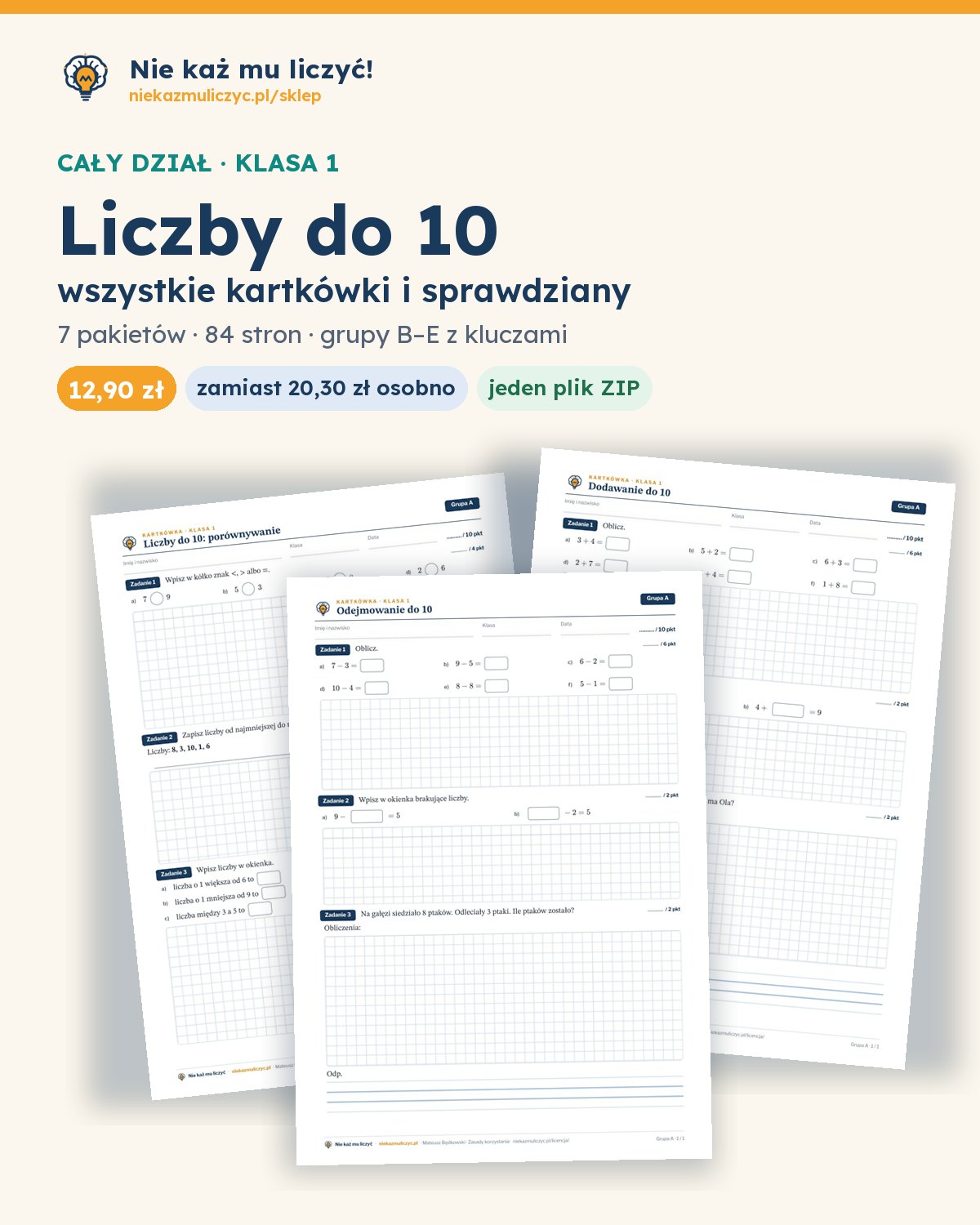 Okładka zestawu Liczby do 10