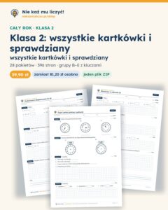 Klasa 2 — wszystkie kartkówki i sprawdziany (10 pakietów) — pierwsza strona arkusza grupy A