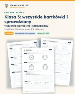 Klasa 3 — wszystkie kartkówki i sprawdziany (22 pakiety) — pierwsza strona arkusza grupy A