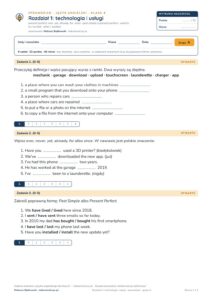 Sprawdziany z angielskiego klasa 8 — 9 rozdziałów, grupy A–E PDF — okładka