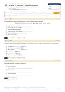 Sprawdziany z angielskiego klasa 4, poziom A1 — 9 rozdziałów, A–E PDF — okładka