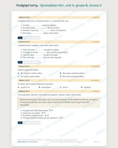 Sprawdzian angielski klasa 7 A2+ unit 4: technologia — grupy B–E — podgląd karty, strona 2