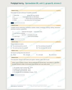 Sprawdzian angielski klasa 8 B1 unit 2: pogoda i żywioły — grupy B–E — podgląd karty, strona 2