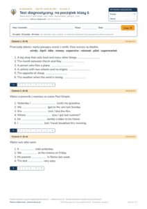 Test diagnostyczny z angielskiego, klasa 6 — grupy B–E PDF — okładka