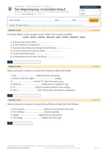 Test diagnostyczny z angielskiego, klasa 8 — grupy B–E PDF — okładka