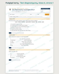 Testy diagnostyczne z angielskiego, klasy 4–8 — grupy A–E PDF — podgląd 1