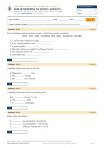 Testy semestralne z angielskiego, klasy 4–8 — grupy A–E PDF — okładka