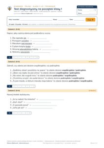 Test diagnostyczny z polskiego, klasa 1 liceum i technikum — B–E — okładka
