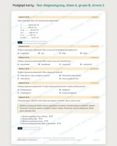 Test diagnostyczny z polskiego, klasa 6 — grupy B–E PDF — podgląd, strona 2