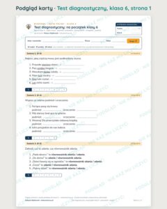 Testy diagnostyczne z polskiego, klasy 4–8 — grupy A–E PDF — podgląd 1