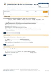 Konkurs z angielskiego, klasy 7–8, zestaw 1 — grupy B–E PDF — okładka