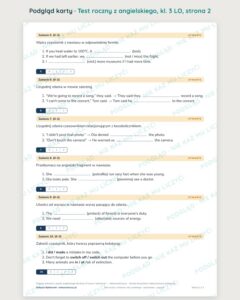 Test roczny z angielskiego, klasa 3 liceum i technikum — B–E — podgląd, strona 2