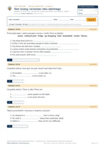 Test roczny z angielskiego, klasa 5 — grupy B–E PDF — okładka