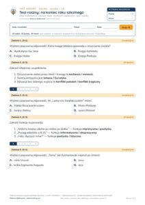 Test roczny z polskiego, klasa 1 liceum i technikum — B–E — okładka