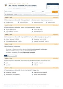 Test roczny z polskiego, klasa 2 liceum i technikum — B–E — okładka