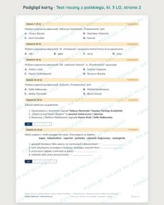Test roczny z polskiego, klasa 3 liceum i technikum — B–E — podgląd, strona 2