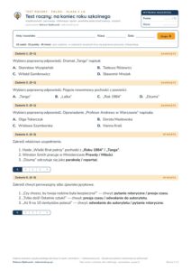 Test roczny z polskiego, klasa 4 liceum i technikum — B–E — okładka