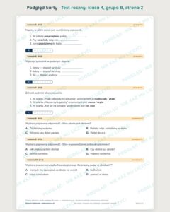 Test roczny z polskiego, klasa 4 — grupy B–E PDF — podgląd, strona 2