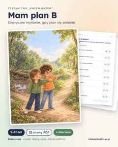 TUS: Mam plan B, 5–10 lat — 22 strony PDF z kluczem — grafika produktu