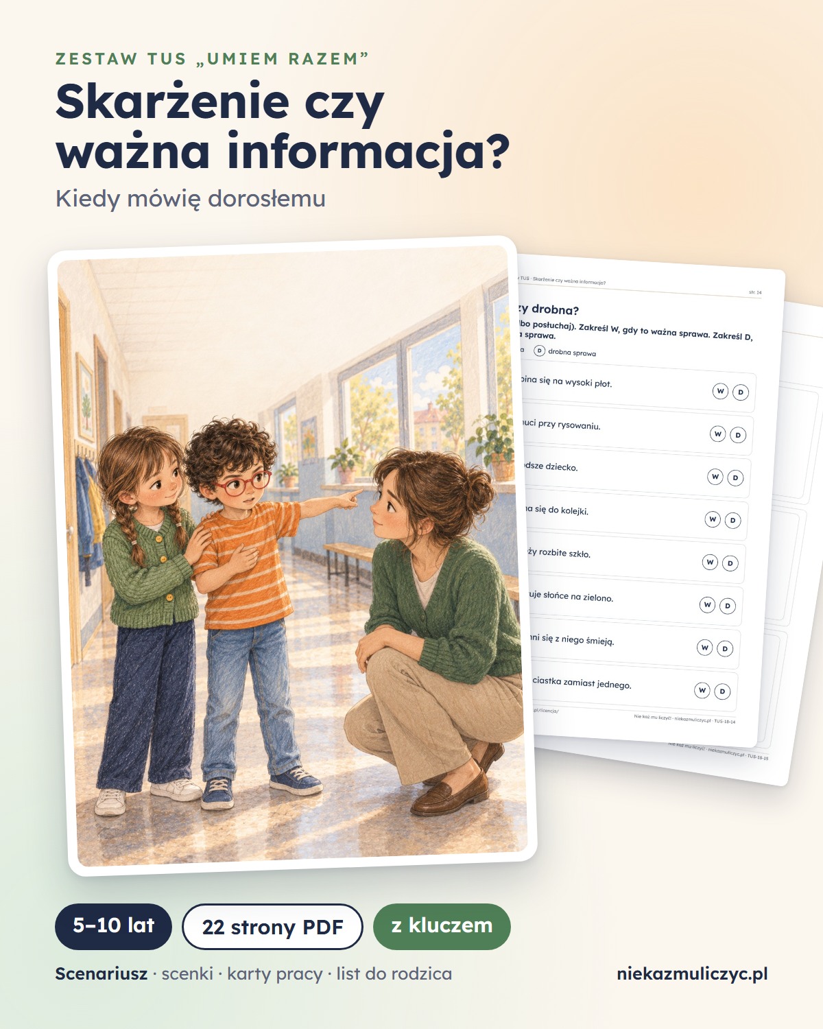 Okładka zestawu Skarżenie czy ważna informacja?