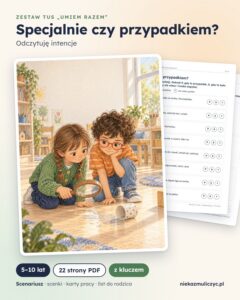 TUS: Specjalnie czy przypadkiem, 5–10 lat — 22 strony PDF z kluczem — grafika produktu