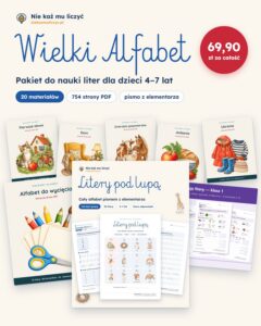 Wielki Alfabet — pakiet 20 materiałów do nauki liter, 754 strony PDF — okładka